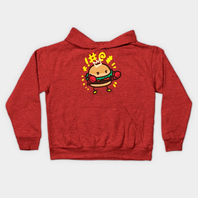 Fighting Burger Kids Hoodie by DangerHuskie